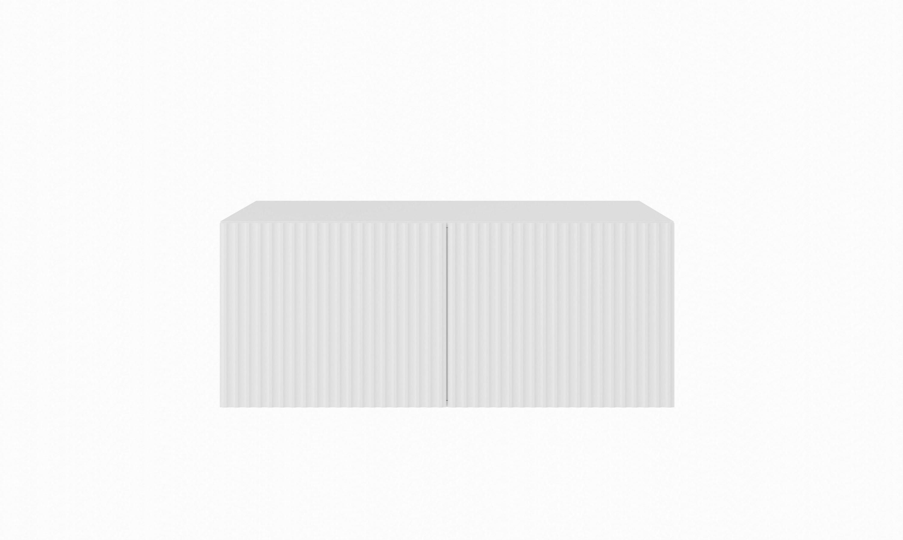 LOWBOARD VAREN 100/41/40 cm, Hängender TV-Schrank Weiß - Weiß, Holzwerkstoff (100/41/40cm) - MASSENO