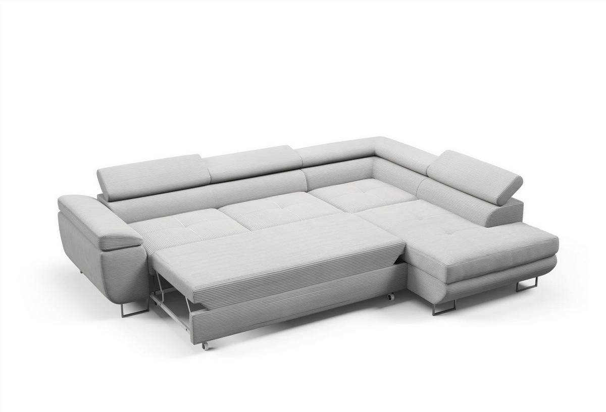 ECKSOFA Declan Mit Schlaffunktion - Grün, Holzwerkstoff/Textil (277/203cm) - Fun Möbel