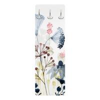 WANDGARDEROBE - Wildblumen Aquarell I 34/105 cm - Weiß, Holzwerkstoff (34/105/1.6cm) - Bilderwelten