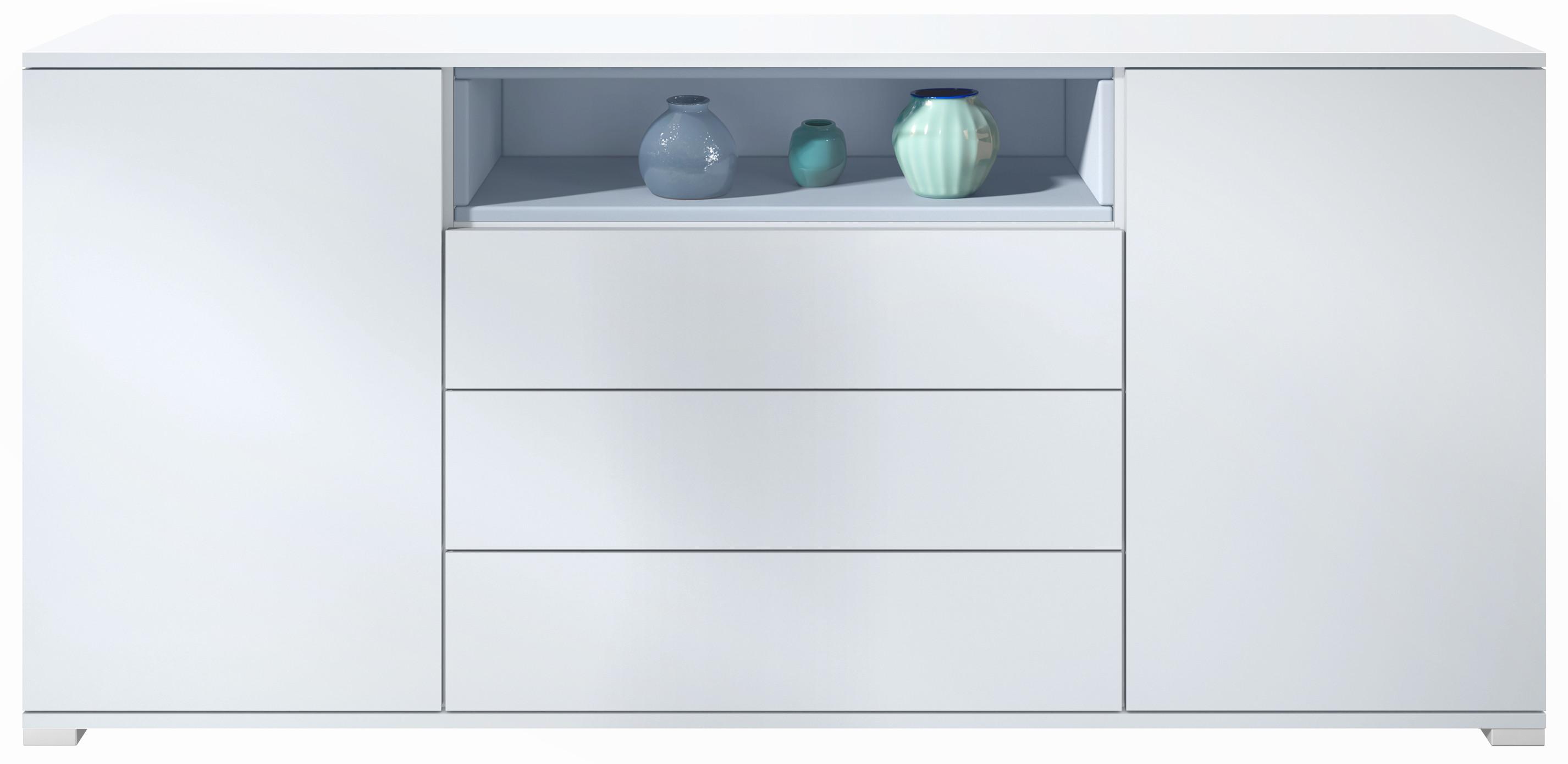 SIDEBOARD Skadu Denim matt - Pastellblau, Holzwerkstoff (166.5/75.5/35cm) - Vladon