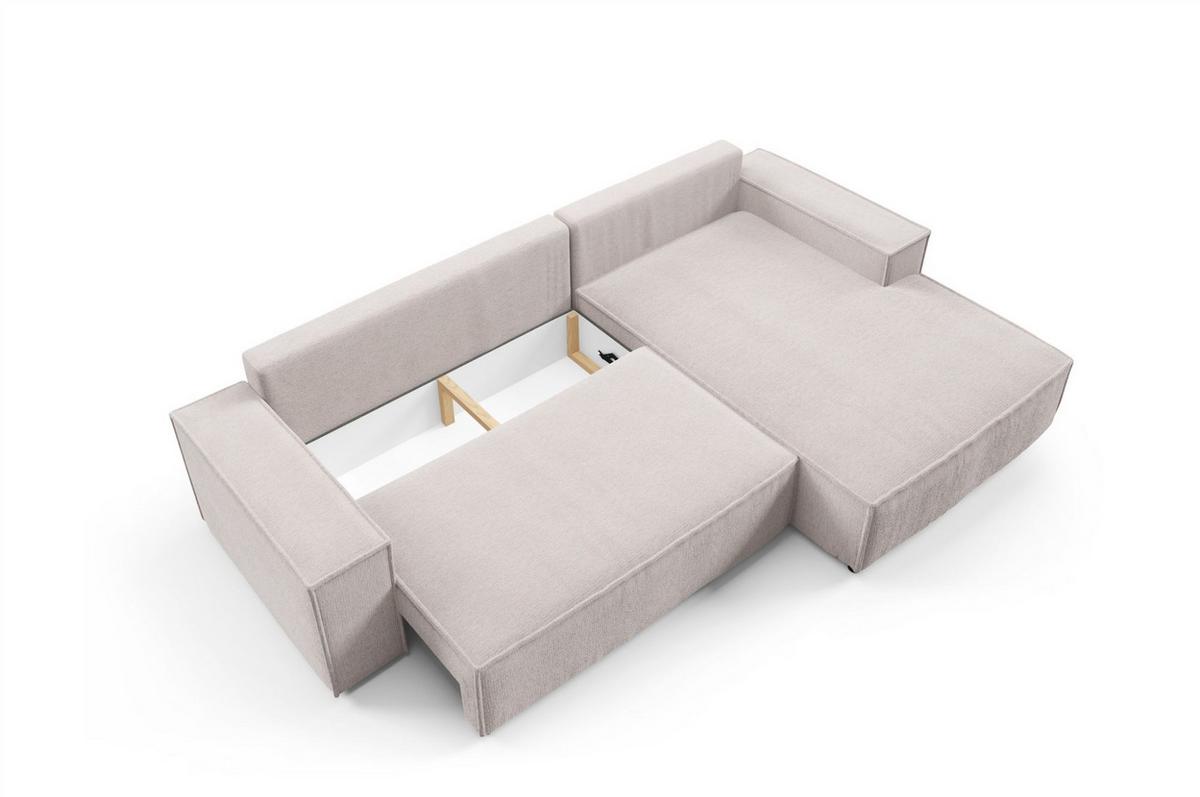 ECKSOFA Corunia In Aragon - Blau, Holzwerkstoff/Textil (294/185cm) - Fun Möbel