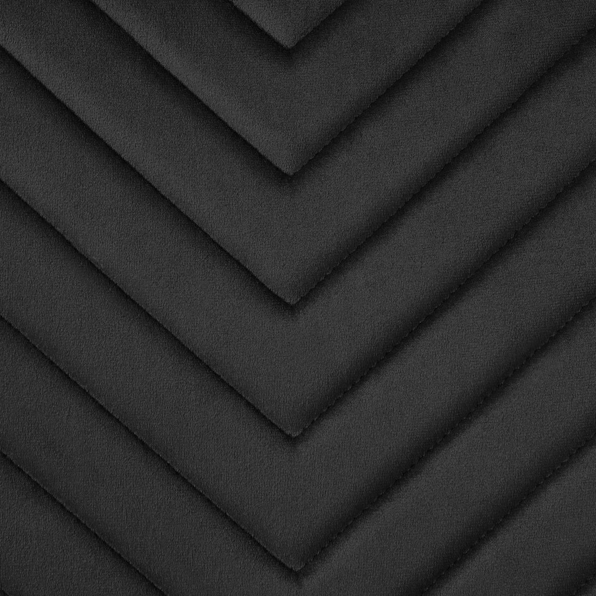 ESSZIMMERSTUHL 4er-Set Samtstoff Schwarz Havre - Schwarz, Textil (45/88/62cm) - Beliani