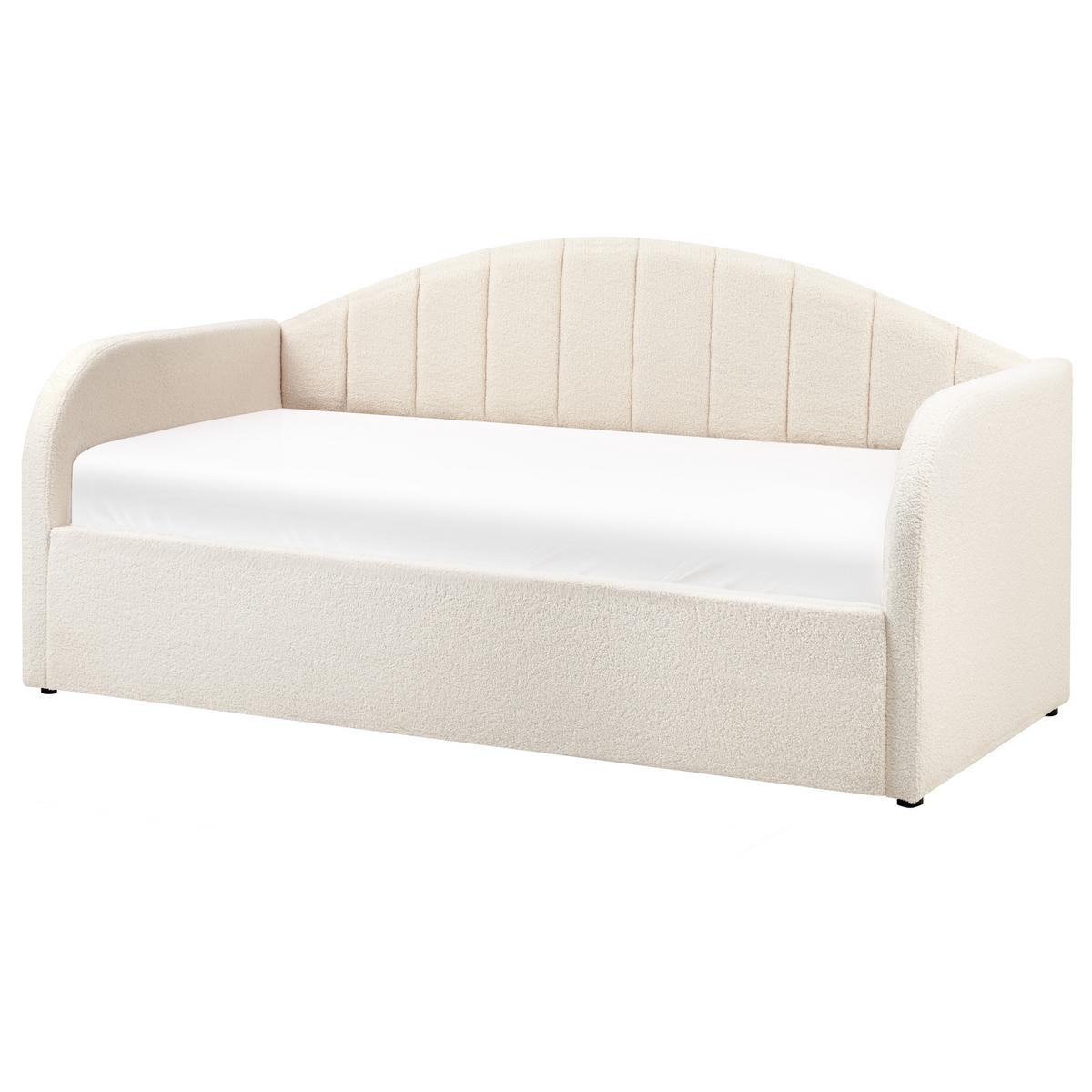 AUSZIEHBETT 90x200 cm Beige Eyburie - Beige, Textil (90/200cm) - Beliani