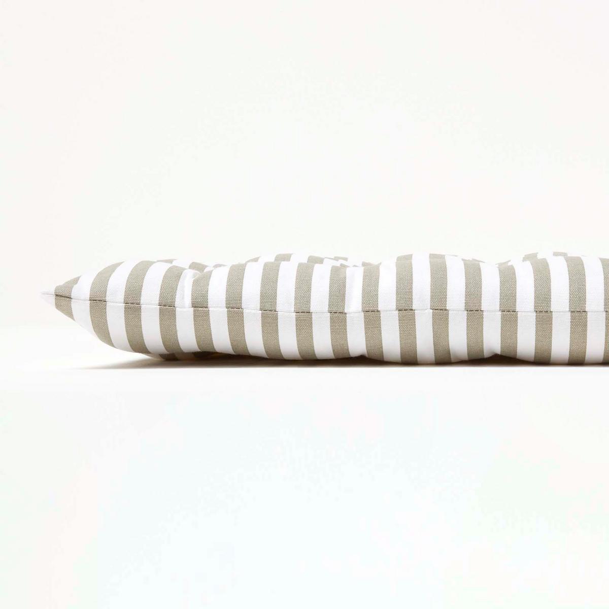 BANKAUFLAGE 2-Sitzer grau-weiß gestreift 108/42/5 cm - Grau, Textil (108/42/5cm) - Homescapes