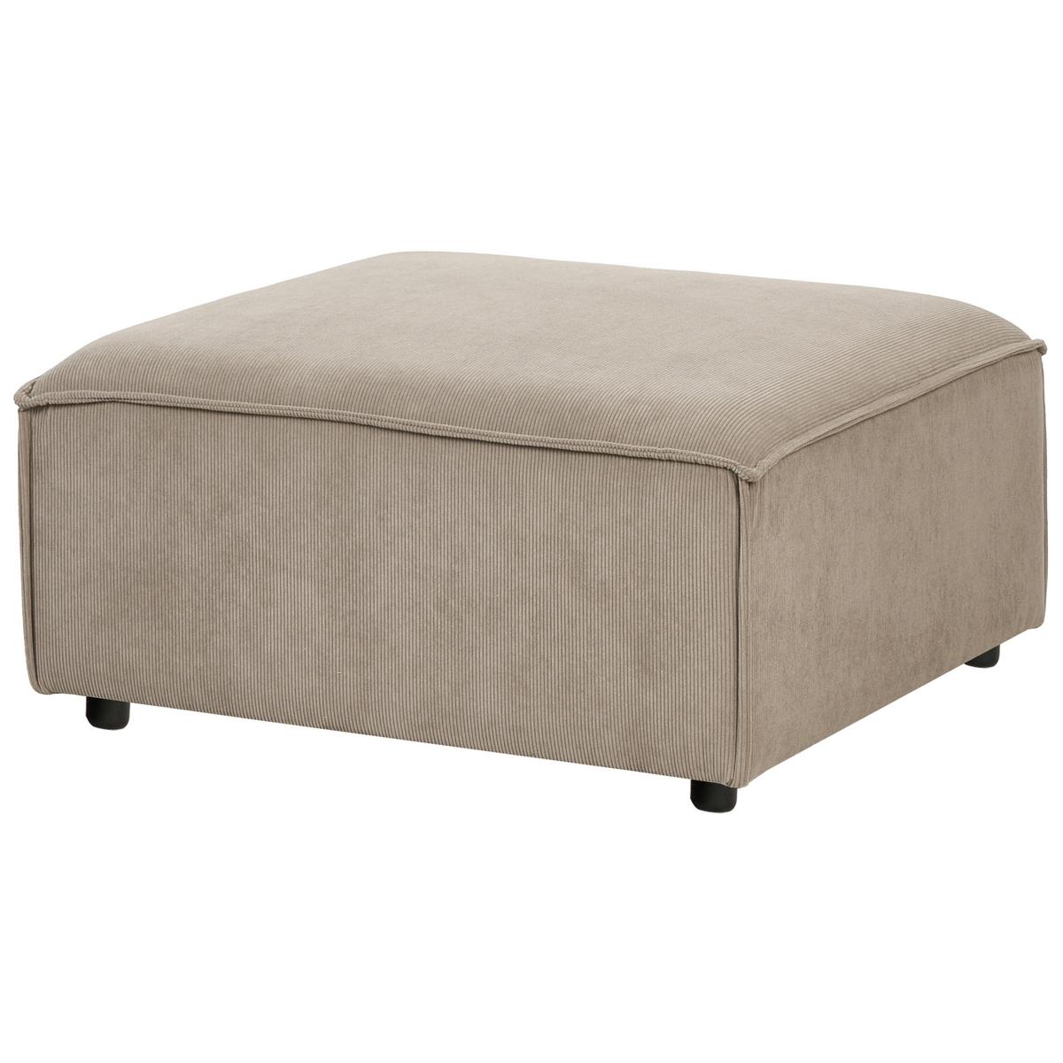 OTTOMANE Cord Hellbraun Ardal - Hellbraun, Textil (86/45/86cm) - Beliani