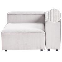 ECKMODUL Cord Cremeweiß linksseitig Ardal - Creme, Textil (120/68/120cm) - Beliani