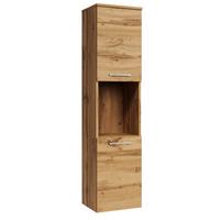 BADEZIMMERSCHRANK Montreal mit 2 Türen Eiche - 30 x 30 x 130 cm - Eichefarben, Holz (30/131/30cm) - Badplaats