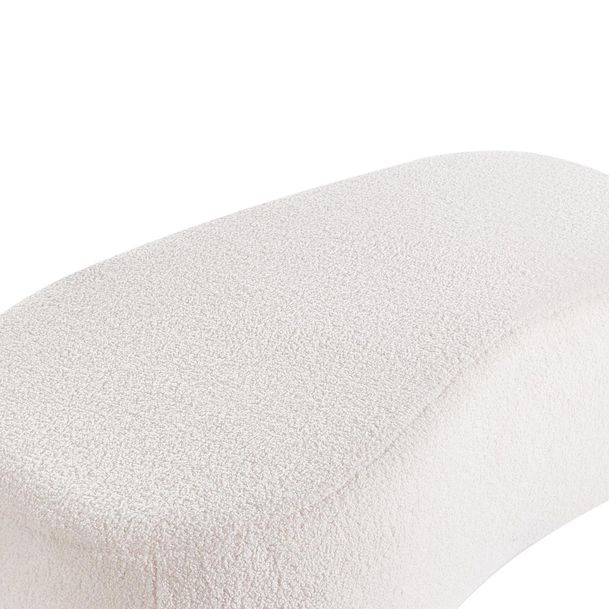POUF Cremeweiß Bayard - Weiß, Textil (115/43/56cm) - Beliani