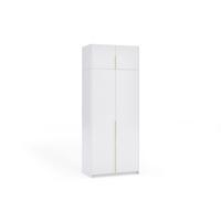 DREHTÜRENSCHRANK AMARA 100/250/58cm 2-türig Weiß - Weiß, Holzwerkstoff (100/250/58cm) - MASSENO