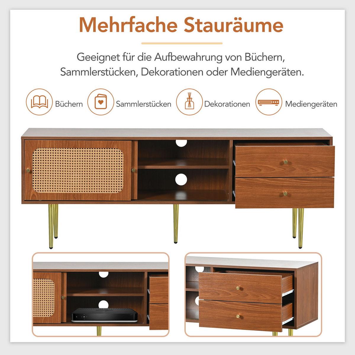 TV LOWBOARD Schwarz 180/38/45 cm - Schwarz, Holzwerkstoff (38/45/180cm) - Urban Meuble