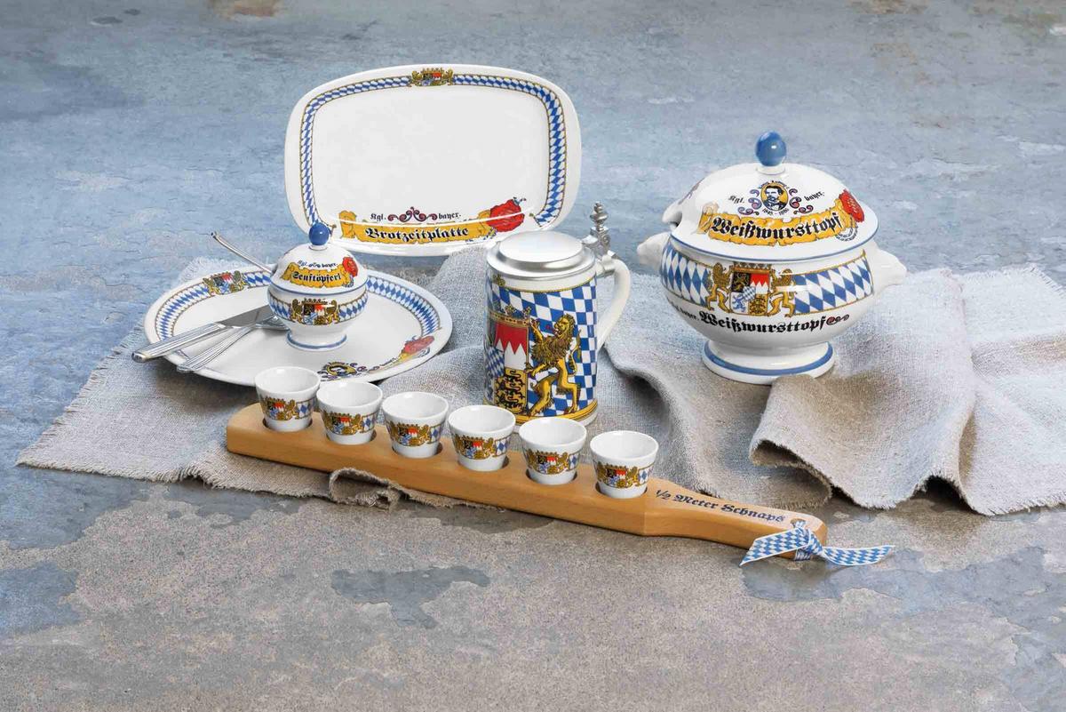 LÖWENKOPFTERRINE MIT DECKEL Compact Bayern bunt 2,1 l - Multicolor, Keramik (1cm) - Seltmann Weiden