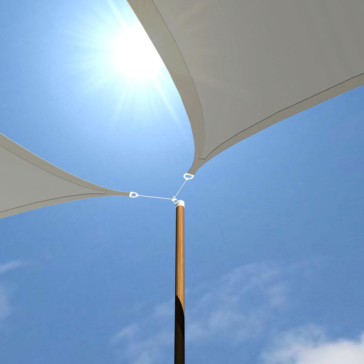 SONNENSEGEL Luftdurchlässig 300 cm Grau - Grau, Kunststoff (300/300cm) - Amanka