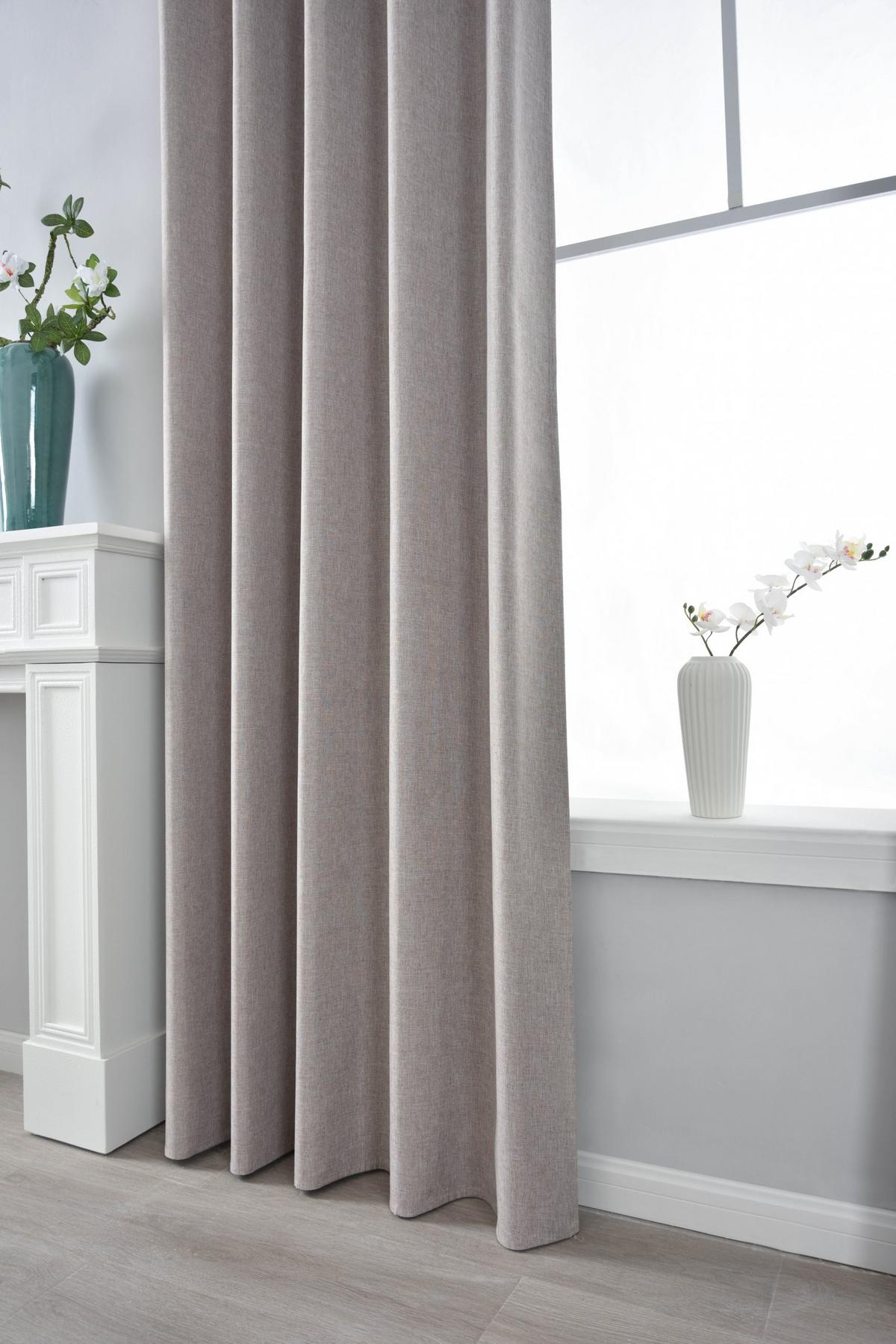 VORHANG BOSTON DARK HxB 245x140 cm Taupe - Taupe, Textil (140/245cm) - Gardinenbox