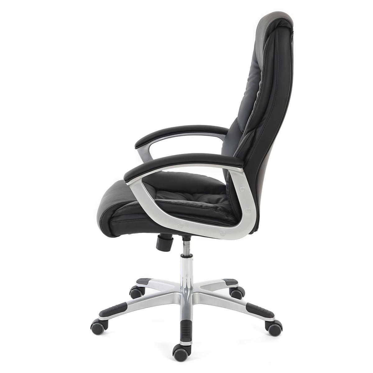 PROFI-BÜROSTUHL XXL Schwarz - Schwarz, Textil (68/125/77cm) - MCW