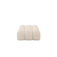 POUF OLEA-PUF 91x87x44 cm Beige Cord Modular Sitzhocker - Greige/Beige, Holzwerkstoff/Kunststoff (91/44/87cm) - ALTDECOR