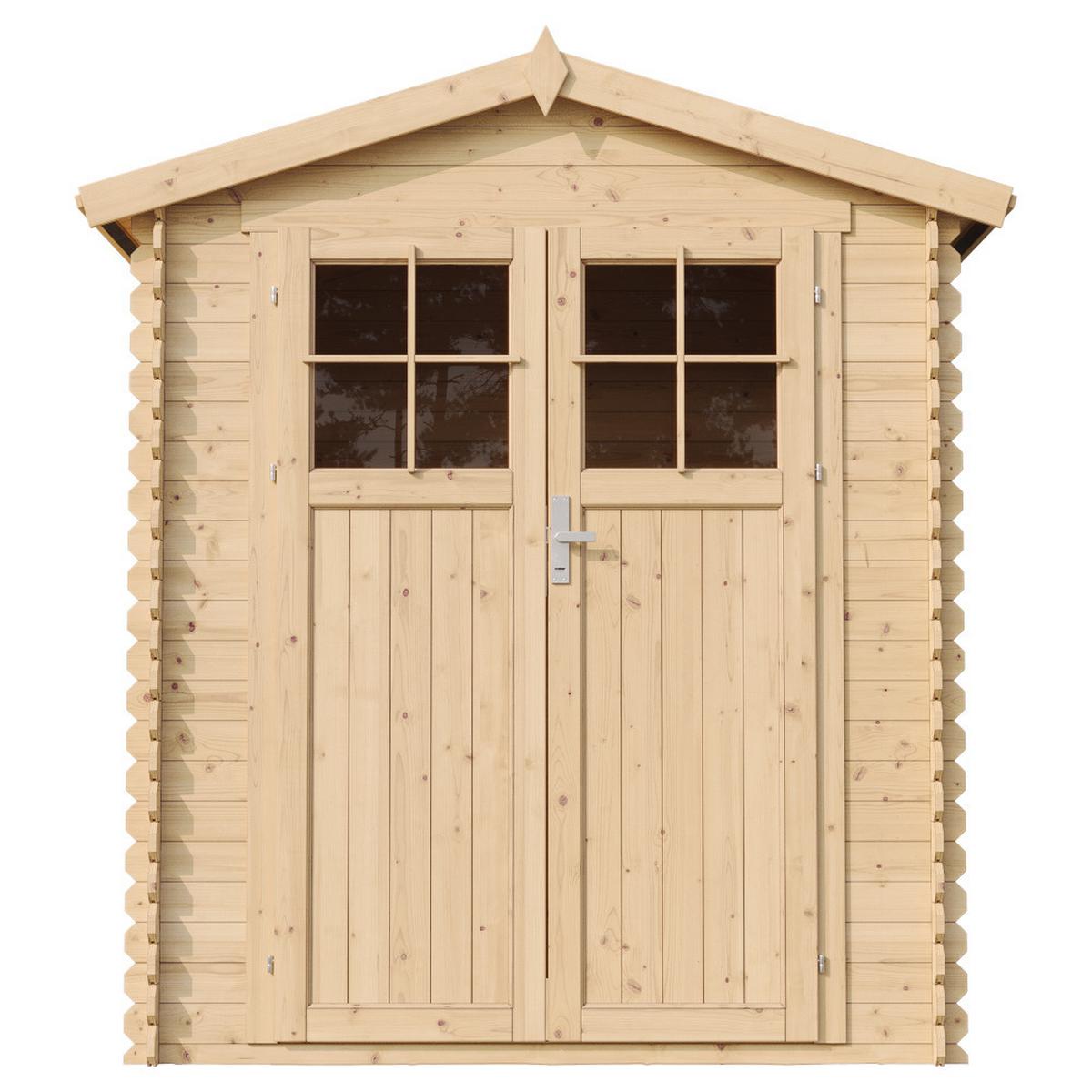 HOLZHAUS GARTENHAUS- B196xL186xH218 cm/ 2,82 m2 - M320F+M320G - Beige, Holz (180/224/186cm) - Timbela