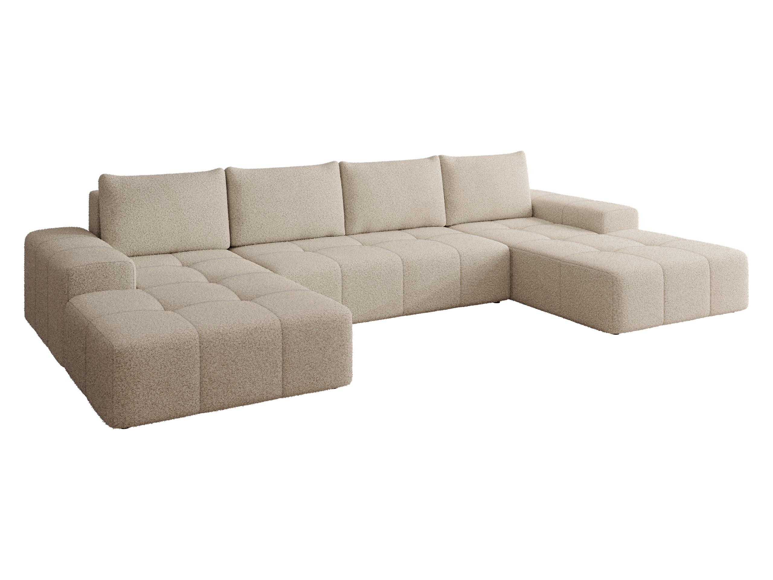 WOHNLANDSCHAFT Tonseo U - Schwarz/Mokka, Holz/Kunststoff (344/78/173cm) - MIRJAN24