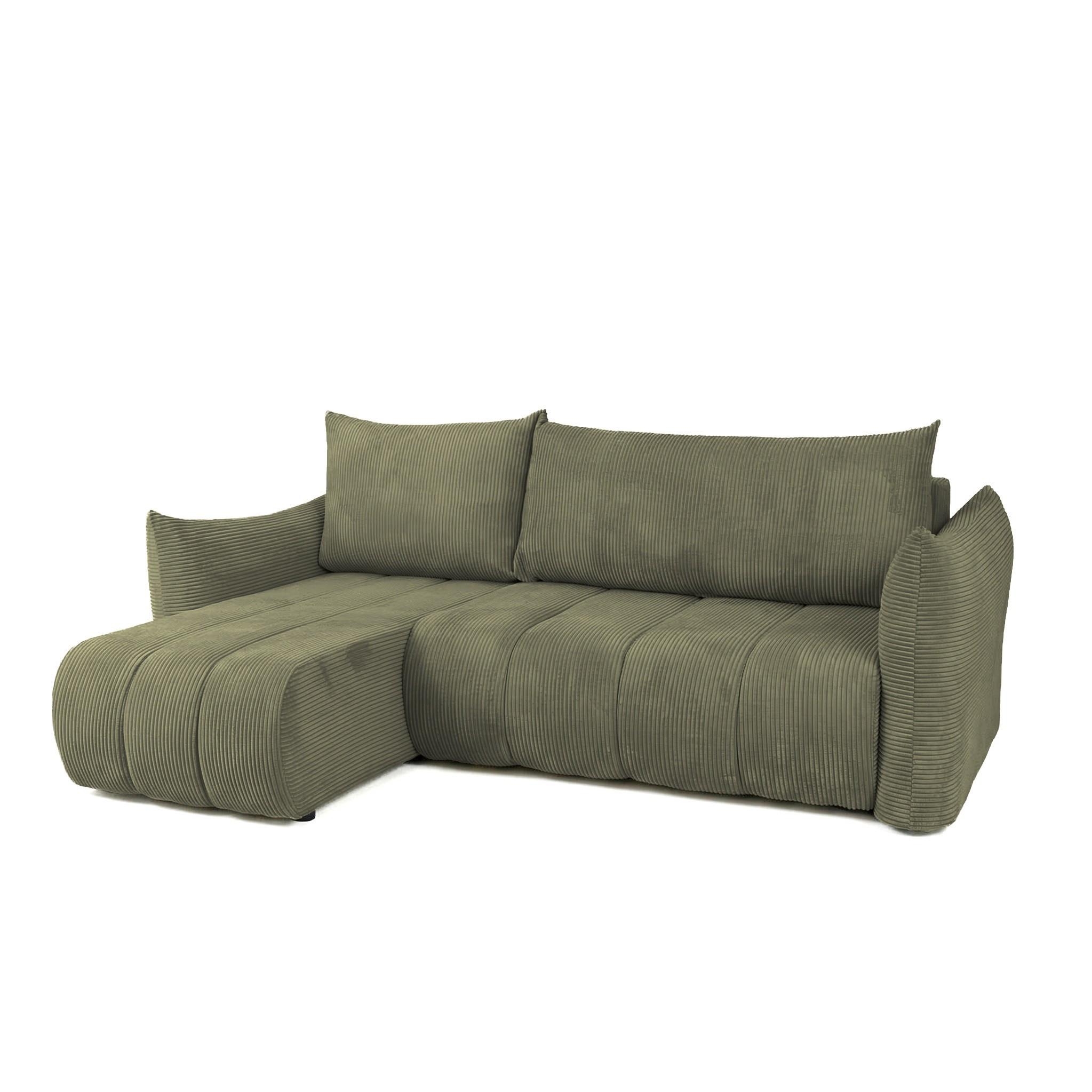 ECKSOFA Ontario Xs Mit Schlaffunktion - Olivgrün, Holzwerkstoff/Textil (154/226cm) - Fun Möbel