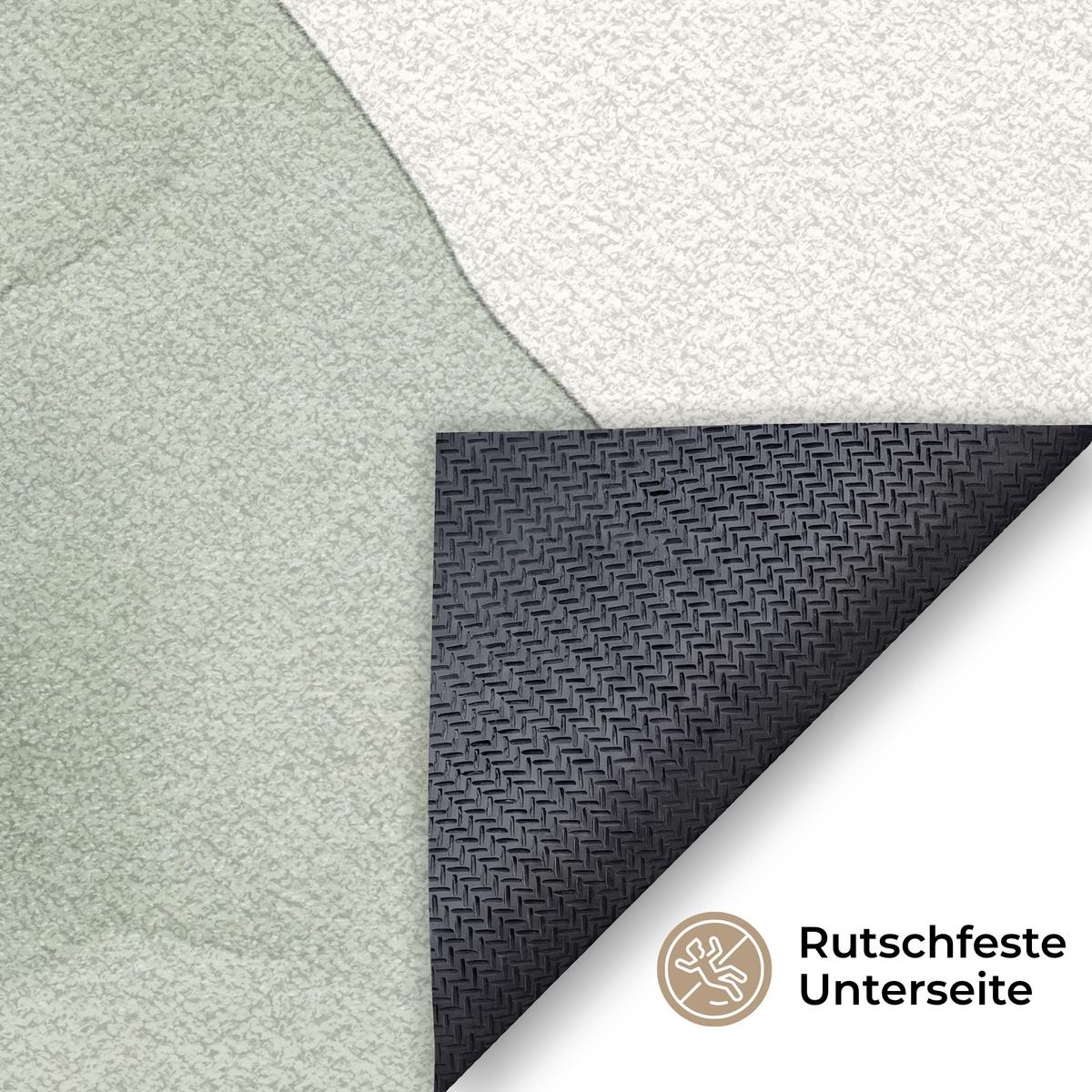 FUSSMATTE Japandi - Abstrakt - Grün Schmutzfangmatte 120x80 cm - Multicolor, Kunststoff (120/0.4cm) - MuchoWow