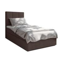 BOXBETT MEREA 90x200 cm mit Bettkasten und Matratze - Braun + TOPPER - Schwarz/Braun, Holz/Holzwerkstoff (90/200cm) - AX Living