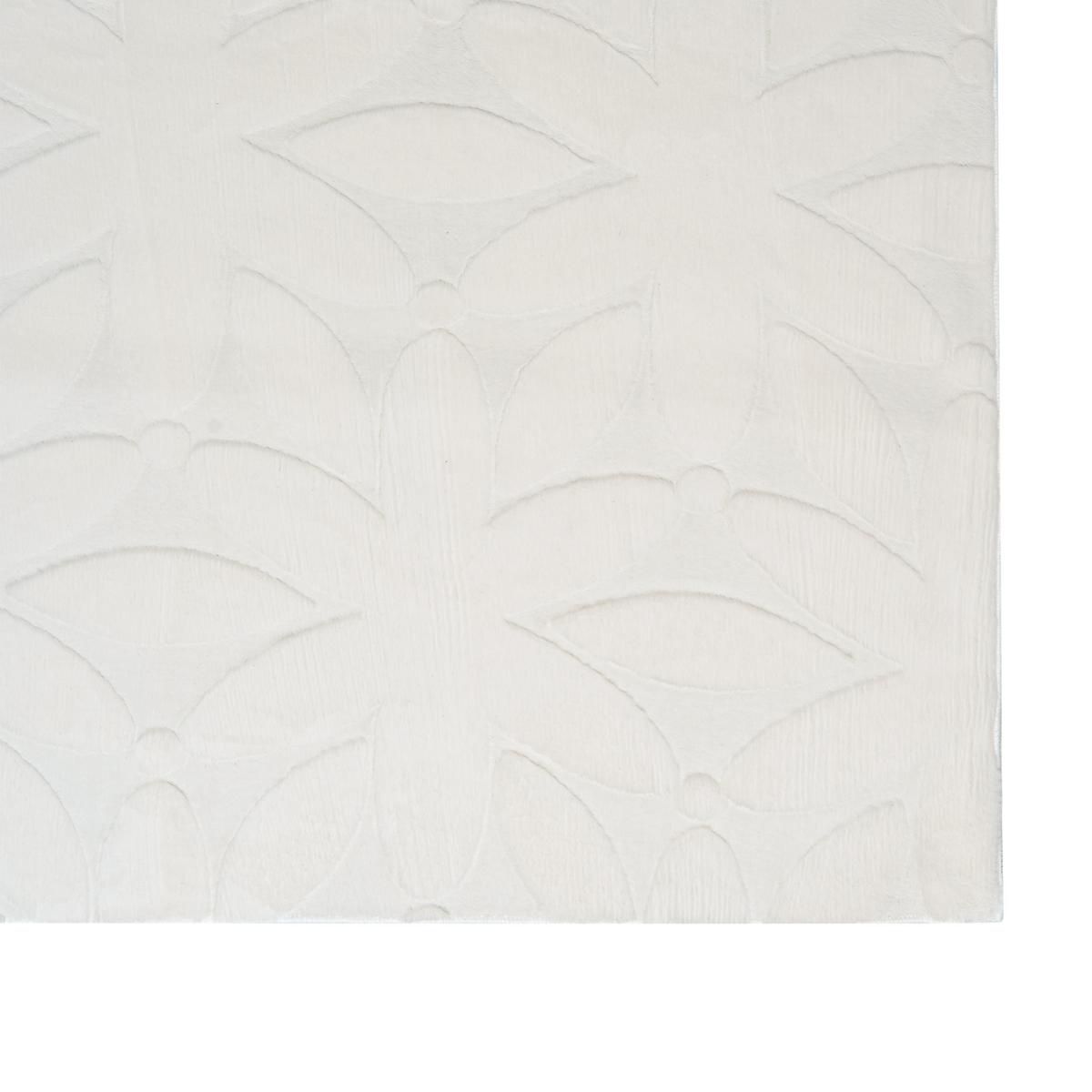 TEPPICH Cremeweiß 160/230 cm Hood - Creme/Weiß, Textil (160/230cm) - Beliani