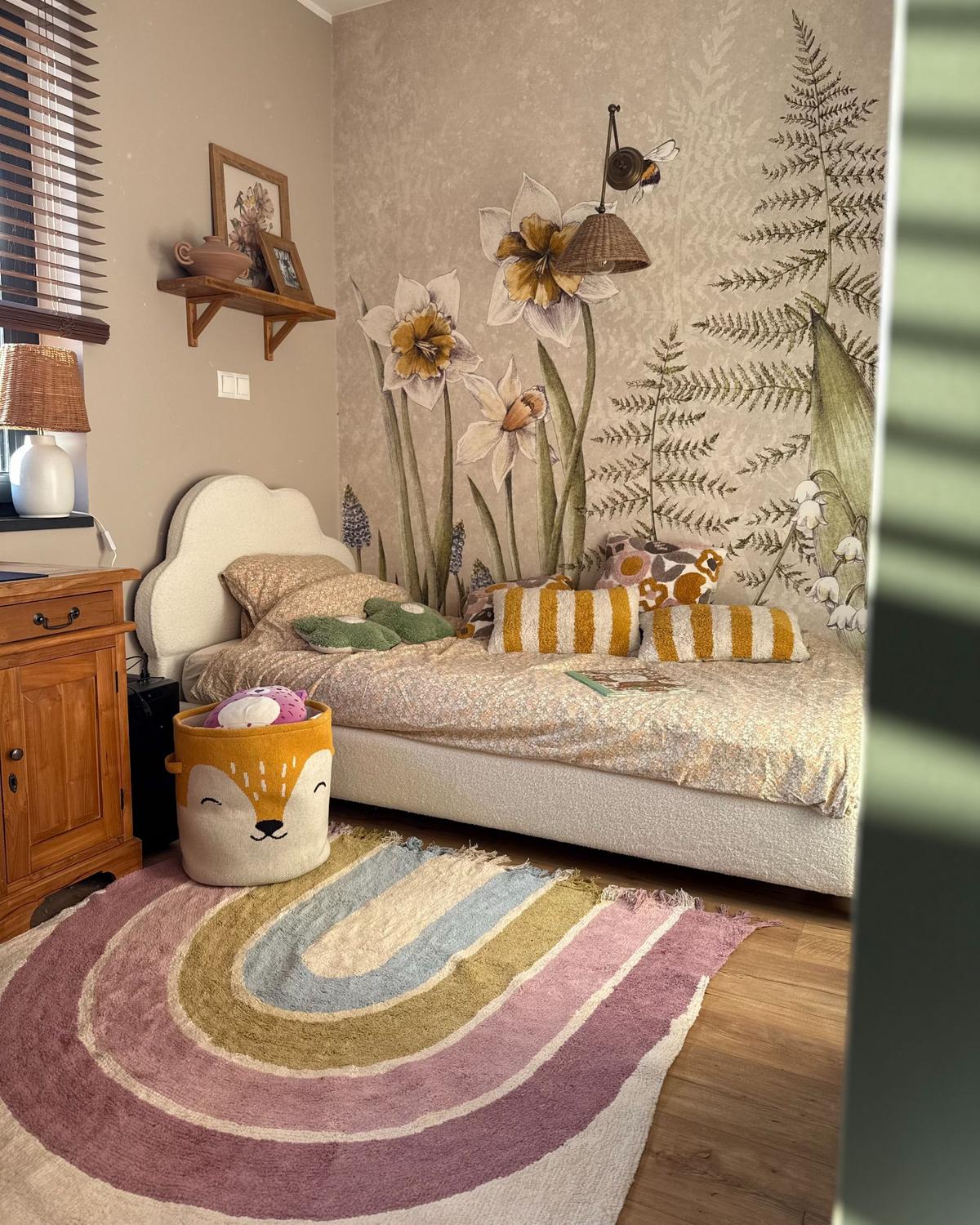 KINDERTEPPICH Bunt 140/200 cm Baumwolle Tatarli - Beige, Textil (140/200cm) - Beliani