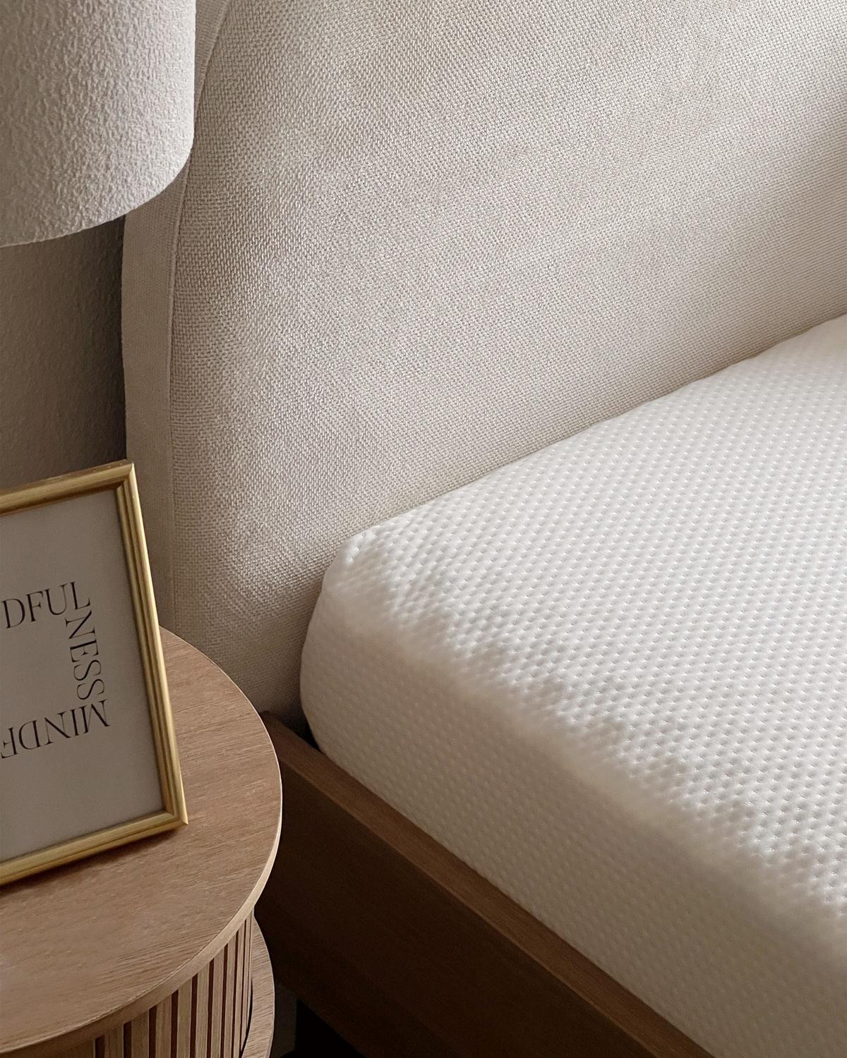 SCHAUMMATRATZE H2/3 Mittel 140/200 cm Pearl - Weiß, Textil (140/200cm) - Beliani