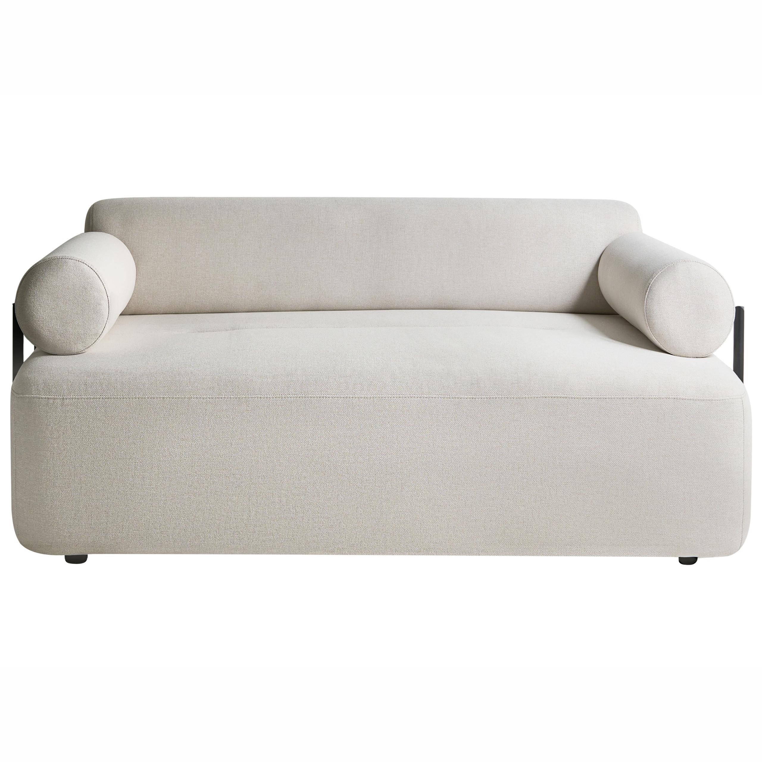 2-SITZER-SOFA Stoff Cremeweiß Elva - Creme, Textil (170/74/100cm) - Beliani