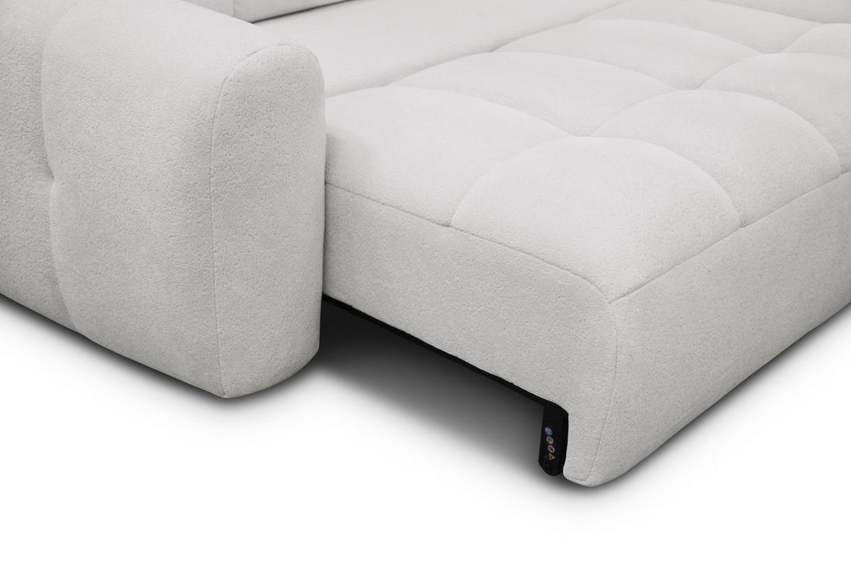 ECKSOFA LUMERO 4-Sitzer RECHTS, hellgrau - Hellgrau/Schwarz, Holz/Textil (275/166cm) - Courtois Laville