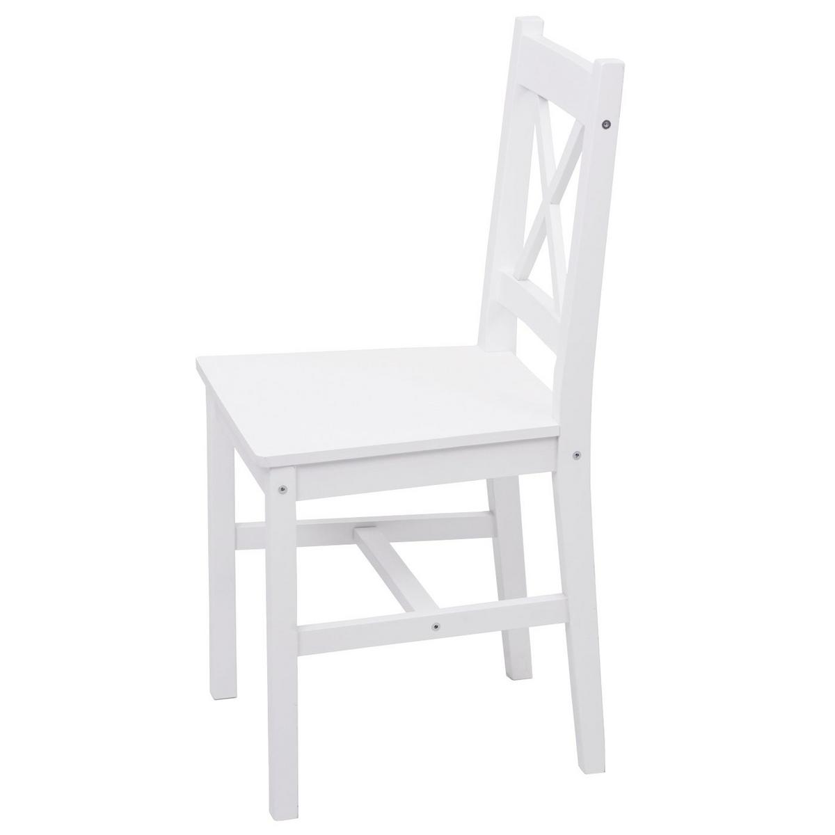 ESSZIMMERSTUHL Weiß 2er-Set - Weiß, Holz (40/86/42cm) - MCW