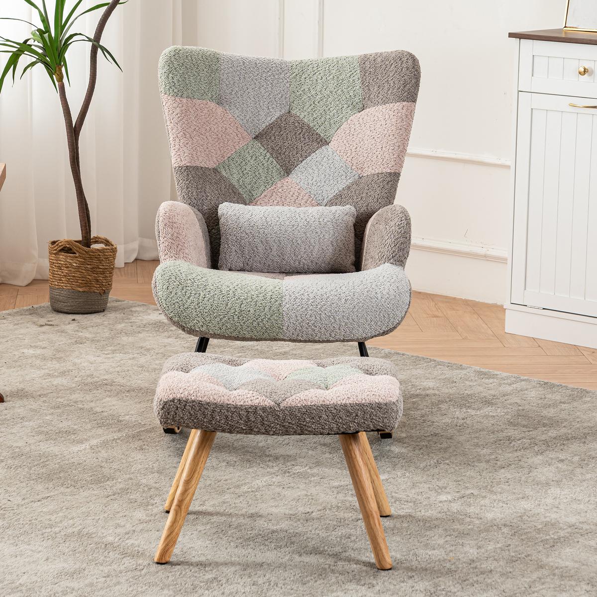 SCHAUKELSTUHL Hellgrau - Hellgrau, Textil (83/93/48cm) - Urban Meuble