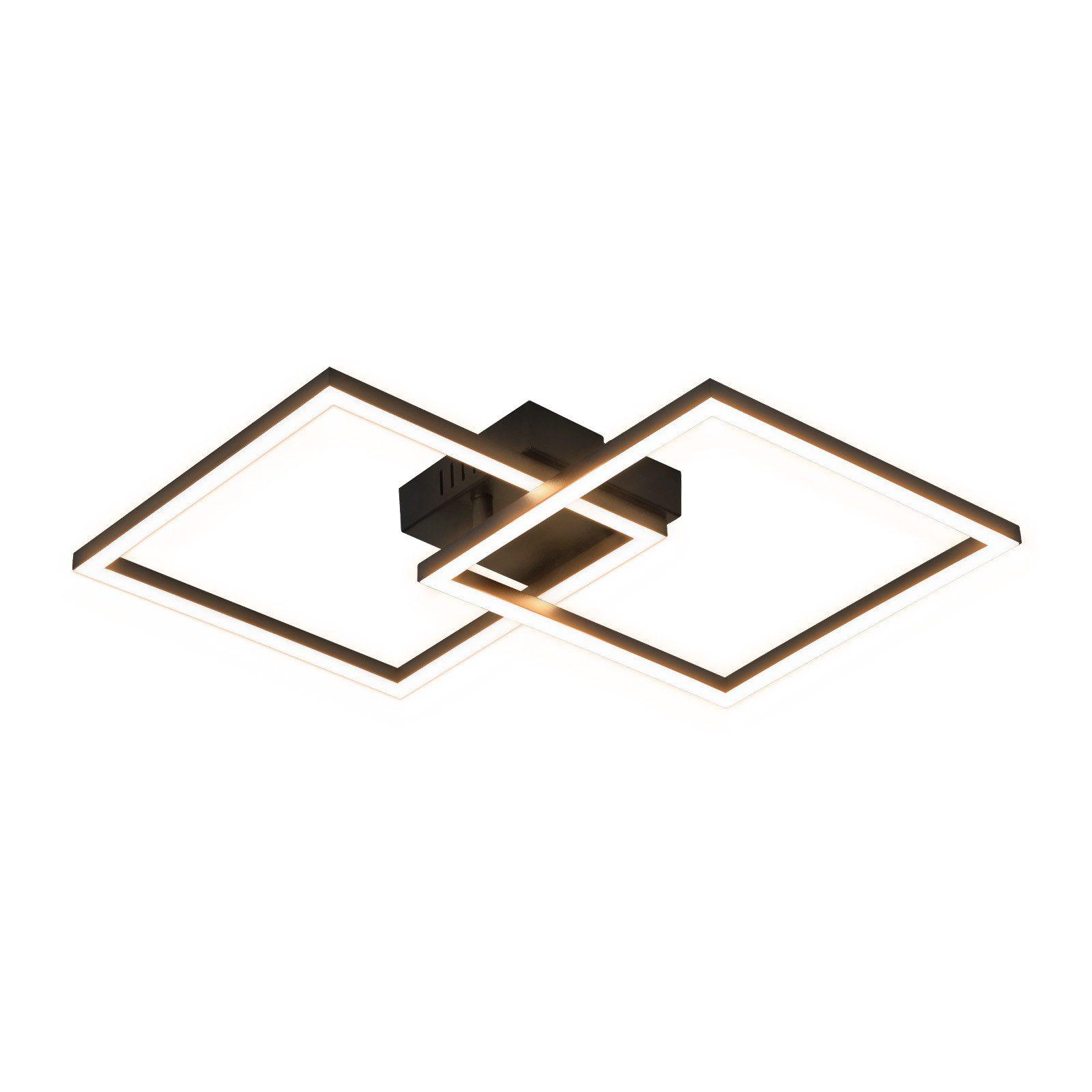 LED-DECKENLEUCHTE Krause 39.5/39.5/6.7cm - Schwarz, Kunststoff (39.5/39.5/6.7cm) - ZMH