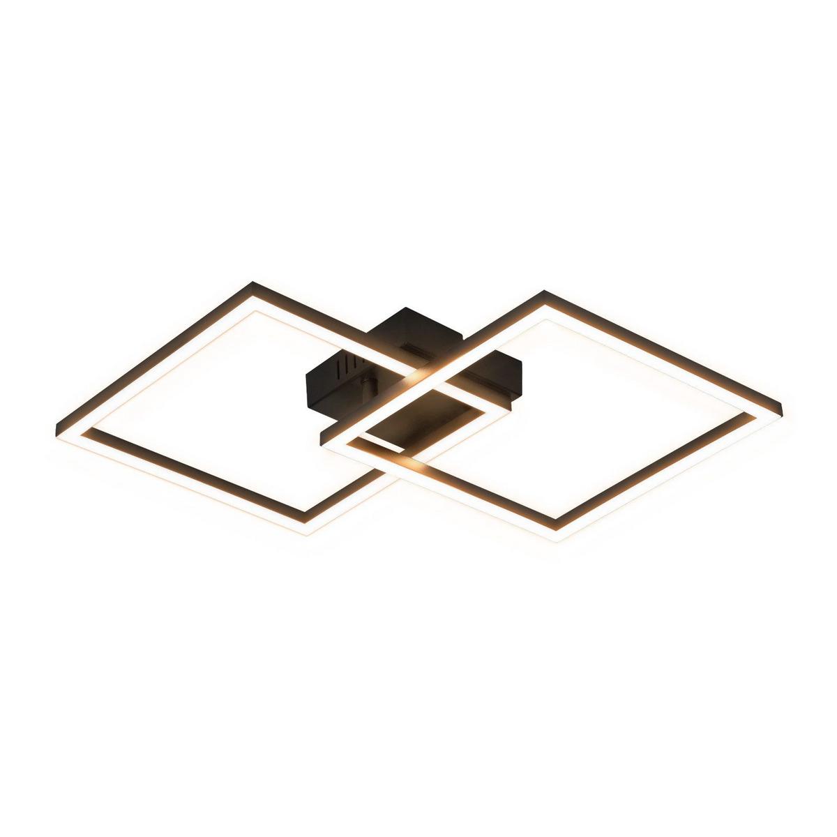 LED-DECKENLEUCHTE Krause 39.5/39.5/6.7cm - Schwarz, Kunststoff (39.5/39.5/6.7cm) - Nettlife