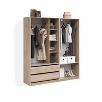 KLEIDERSCHRANK Trento Sonoma 2er Set - Sonoma Eiche, Holzwerkstoff (100/200/50cm) - Livinity®