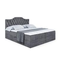 BOXBETT mit Matratze H3 und Lattenrost - VILA-1 - 180x200 cm Dunkelgrau - Dunkelgrau, Holzwerkstoff (180/200cm) - ALTDECOR