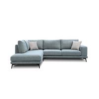 ECKSOFA MEDIOLANE 5-Sitzer, mintgrün - Mintgrün, Holzwerkstoff/Textil (219/282cm) - Wozimo