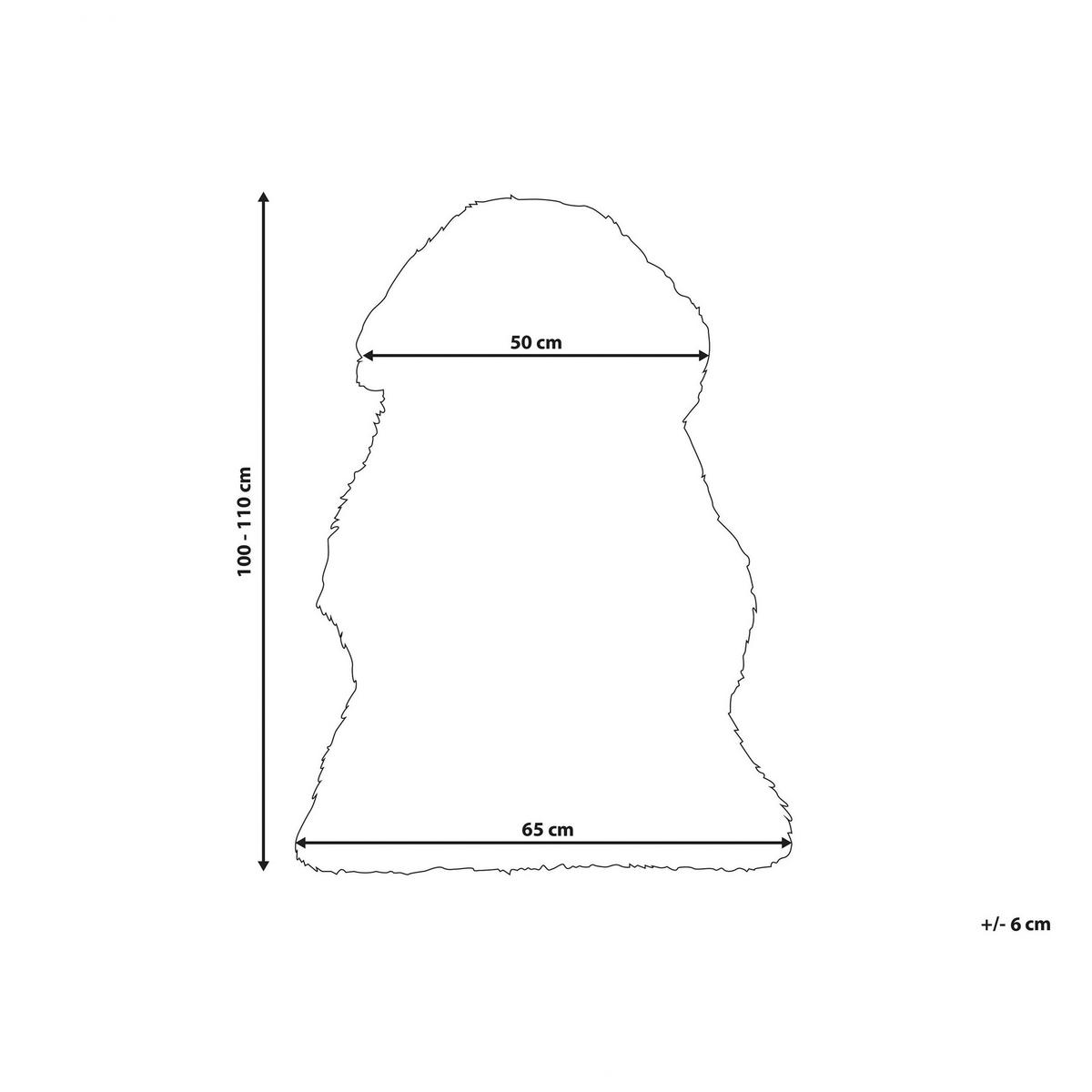 SHAGGY-SCHAFFELL Uluru 100/110/65 cm - Grün, Fell (65/100cm) - Beliani
