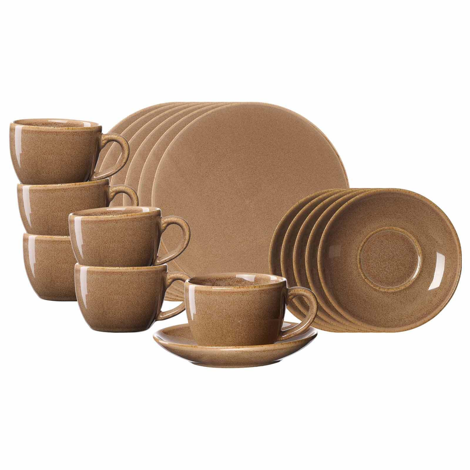 KAFFEESERVICE Sahara Hellbraun 18-tlg. - Hellbraun, Keramik (2/2/2cm) - Ritzenhoff Breker