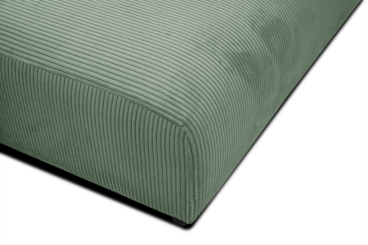 ECKSOFA TAUER 5-Sitzer, mintgrün - Schwarz/Mintgrün, Holzwerkstoff/Kunststoff (174/292cm) - Wozimo