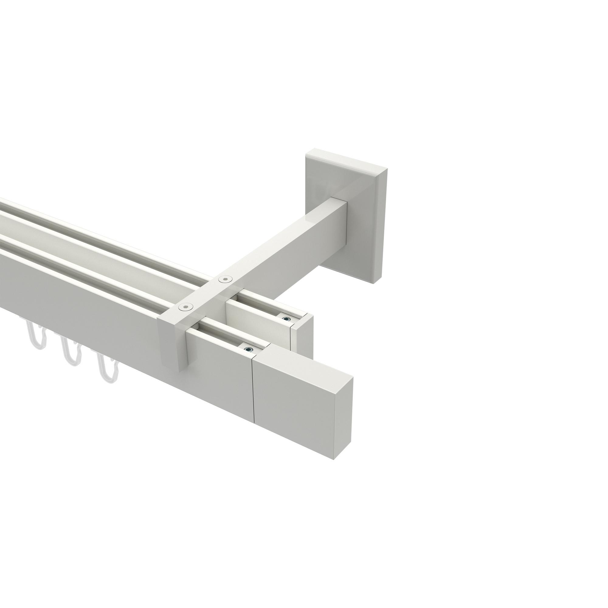 GARDINENSTANGE INNENLAUF Smartline Lox 100 cm, 2-läufig, 14x35 mm Weiß - Weiß, Metall (100cm) - INTERDECO