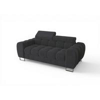 SOFA 2-sitzer Bastien In Stoff Terra - Anthrazit, Holzwerkstoff/Textil (195/95/97cm) - Fun Möbel
