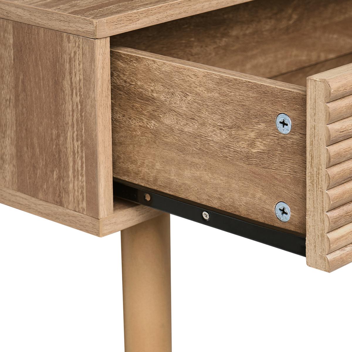 KONSOLENTISCH Hellbraun Ronge - Hellbraun, Holzwerkstoff (120/80/45cm) - Beliani