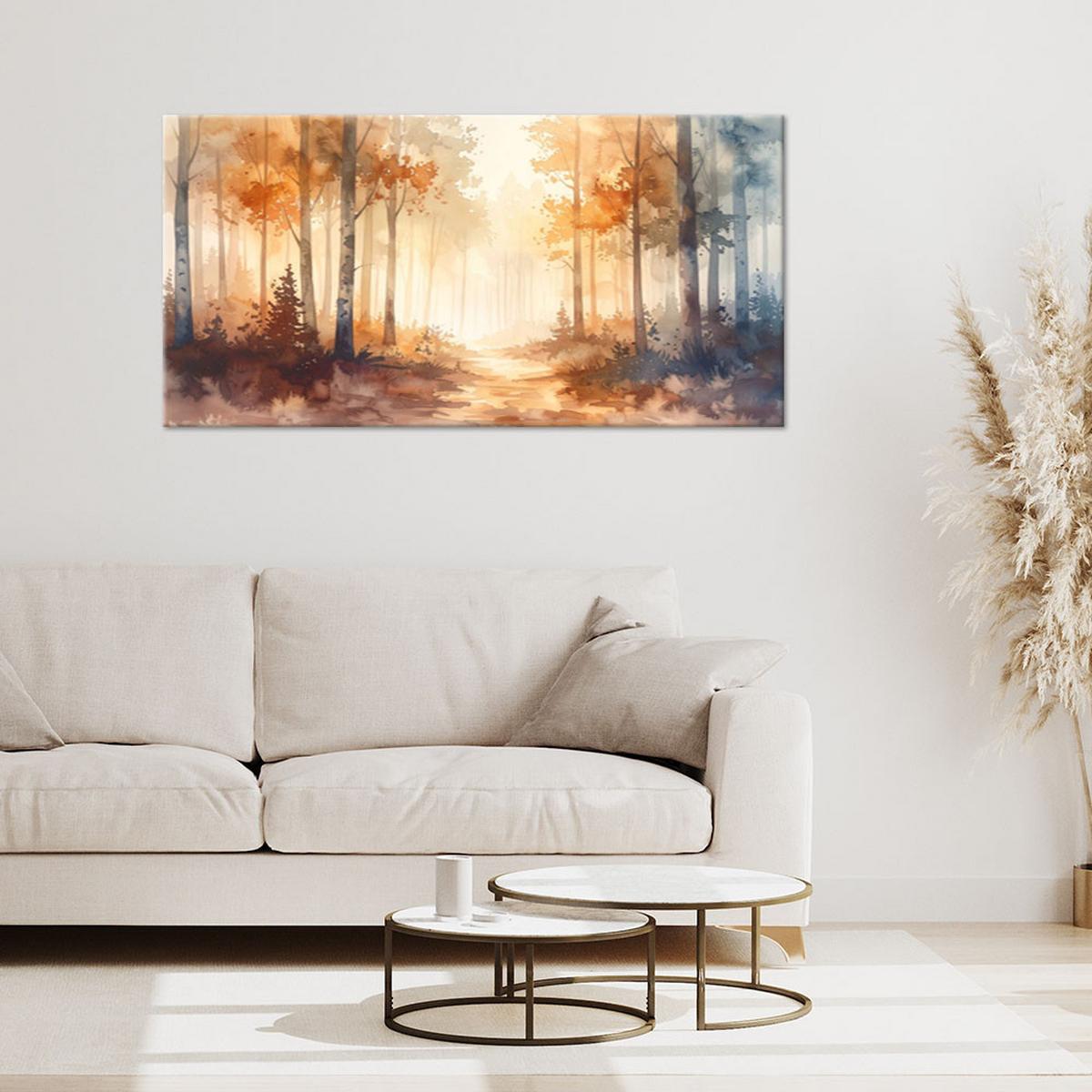 LEINWANDBILD Natur und Botanik 100x50cm - Orange, Textil (100/50cm) - Feeby