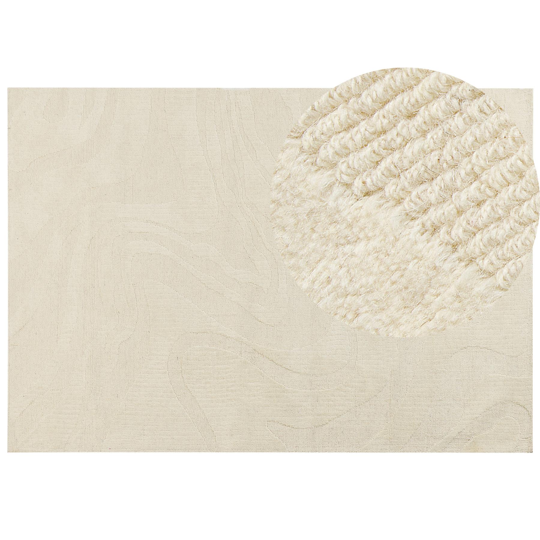 TEPPICH Beige 160/230 cm Wolle Sasnak - Beige, Textil (160/230cm) - Beliani