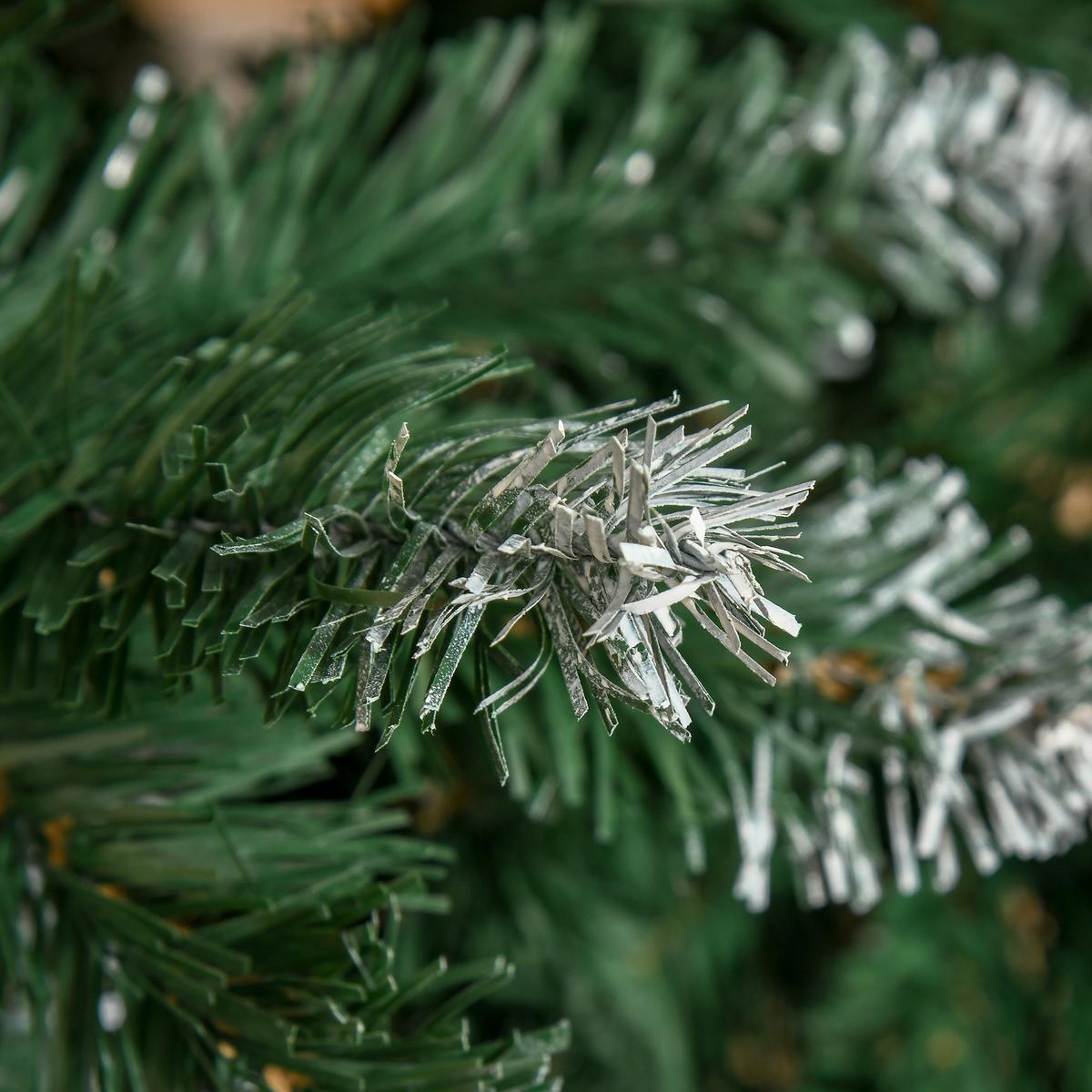 KÜNSTLICHER-WEIHNACHTSBAUM 180 cm Kieferbaum künstlich mit 59 Zapfen, Schnee - Grün, Kunststoff (180cm) - HOMCOM
