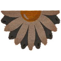 FUSSMATTE Bunt 40/60 cm Blume Kokosfasern Hotaka - Multicolor, Textil (40/60cm) - Beliani