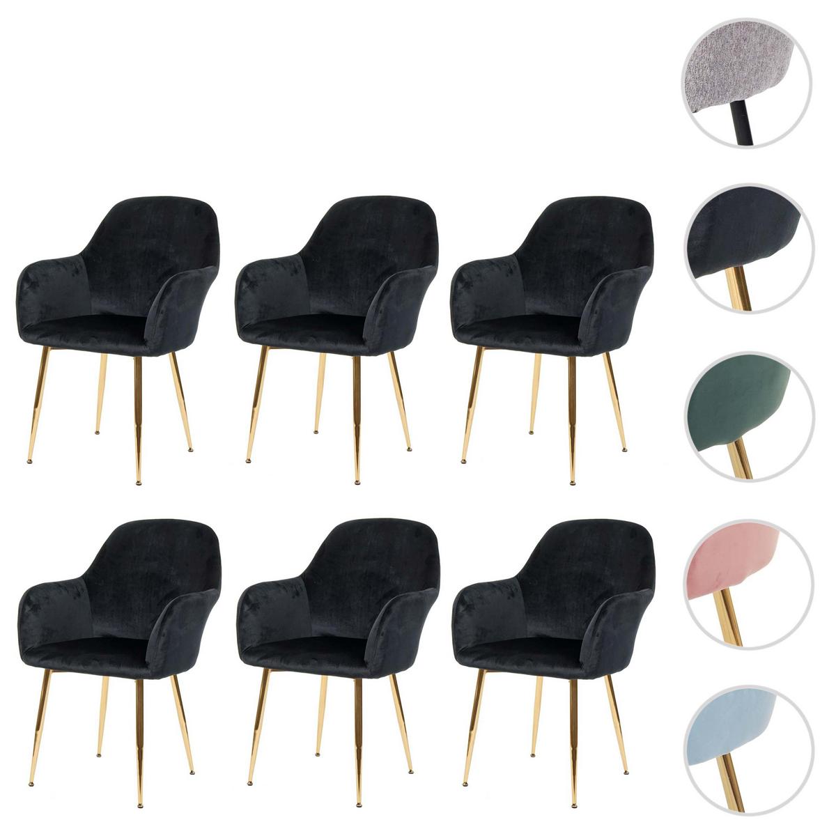 ESSZIMMERSTUHL Schwarz 6er-Set - Schwarz, Textil (57/83/57cm) - MCW