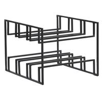 WEINREGAL Eisen Modern Stil für 6 Flaschen stehend - Schwarz, Metall (29/21/25cm) - KADIMA DESIGN