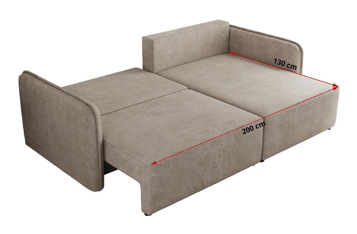 ECKSCHLAFSOFA MESTO L Beige Struktur - rechts - Beige/Schwarz, Kunststoff/Textil (147/227cm) - MKS