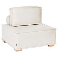 SESSELMODUL Stoff Cremeweiß Tibro - Creme, Textil (100/40/100cm) - Beliani